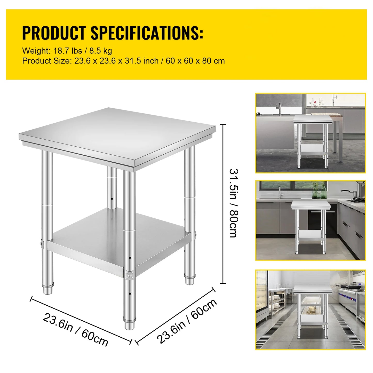 Stainless Steel Kitchen Work Bench