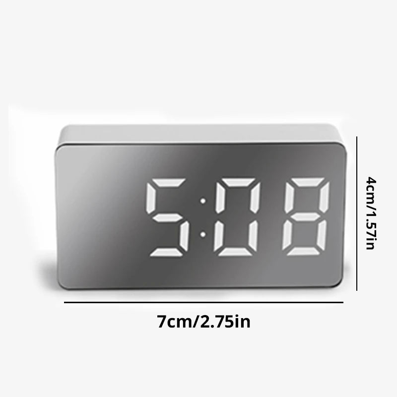 Mirror Table Alarm Clock Home Decor
