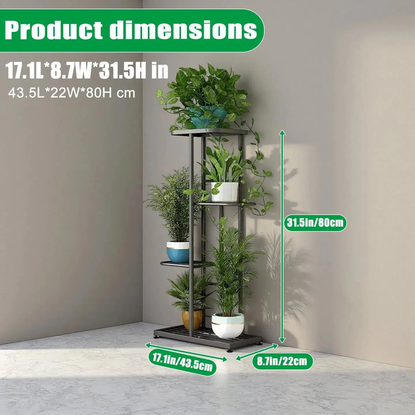 4-Tier Metal Plant Stand