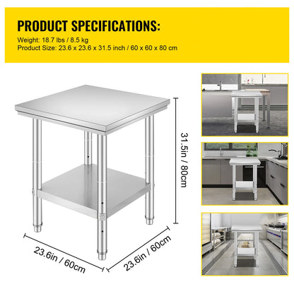 Stainless Steel Kitchen Work Bench
