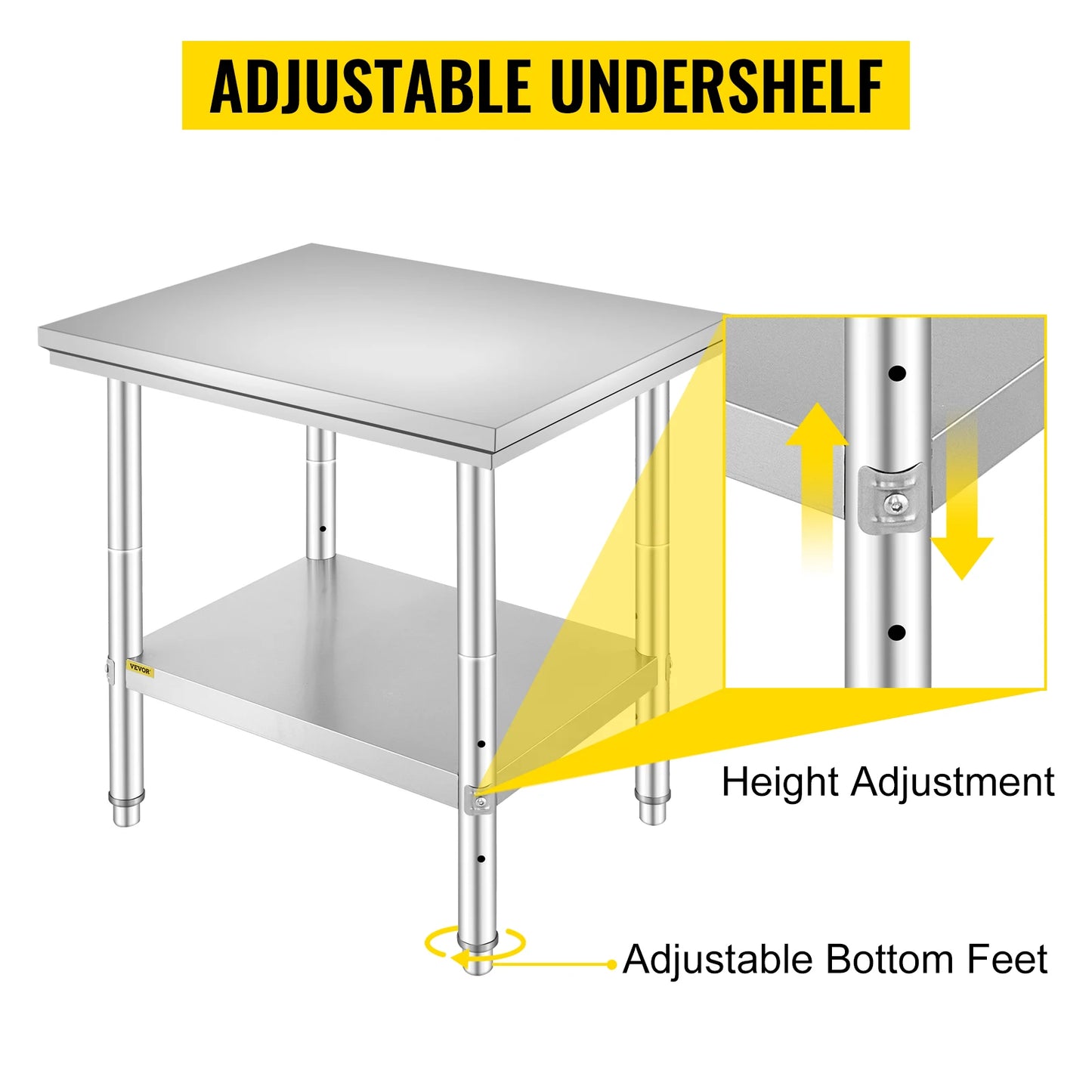 Stainless Steel Kitchen Work Bench