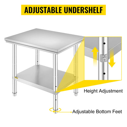 Stainless Steel Kitchen Work Bench