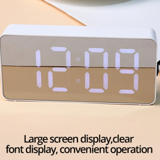 Mirror Table Alarm Clock Home Decor