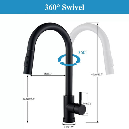 Black Pull Out Sensor Kitchen Faucet