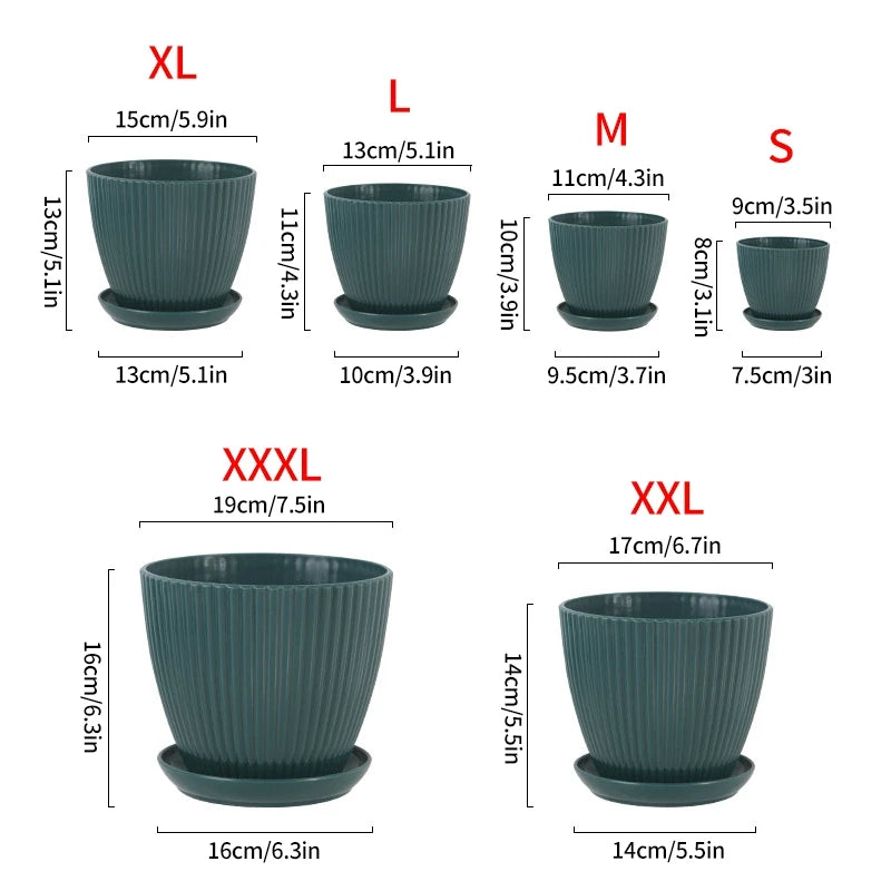 Plastic Planters Round Plant Pots