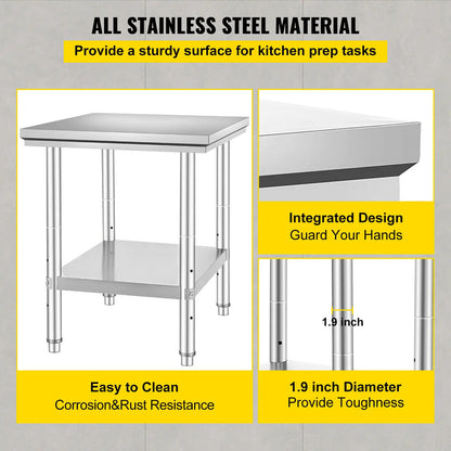 Stainless Steel Kitchen Work Bench