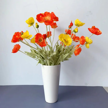 Artificial Flowers Bouquet Poppy Fake Flowers