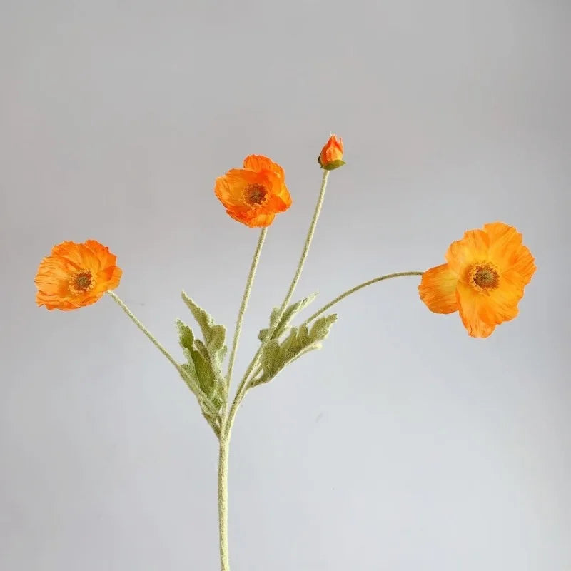 Artificial Flowers Bouquet Poppy Fake Flowers