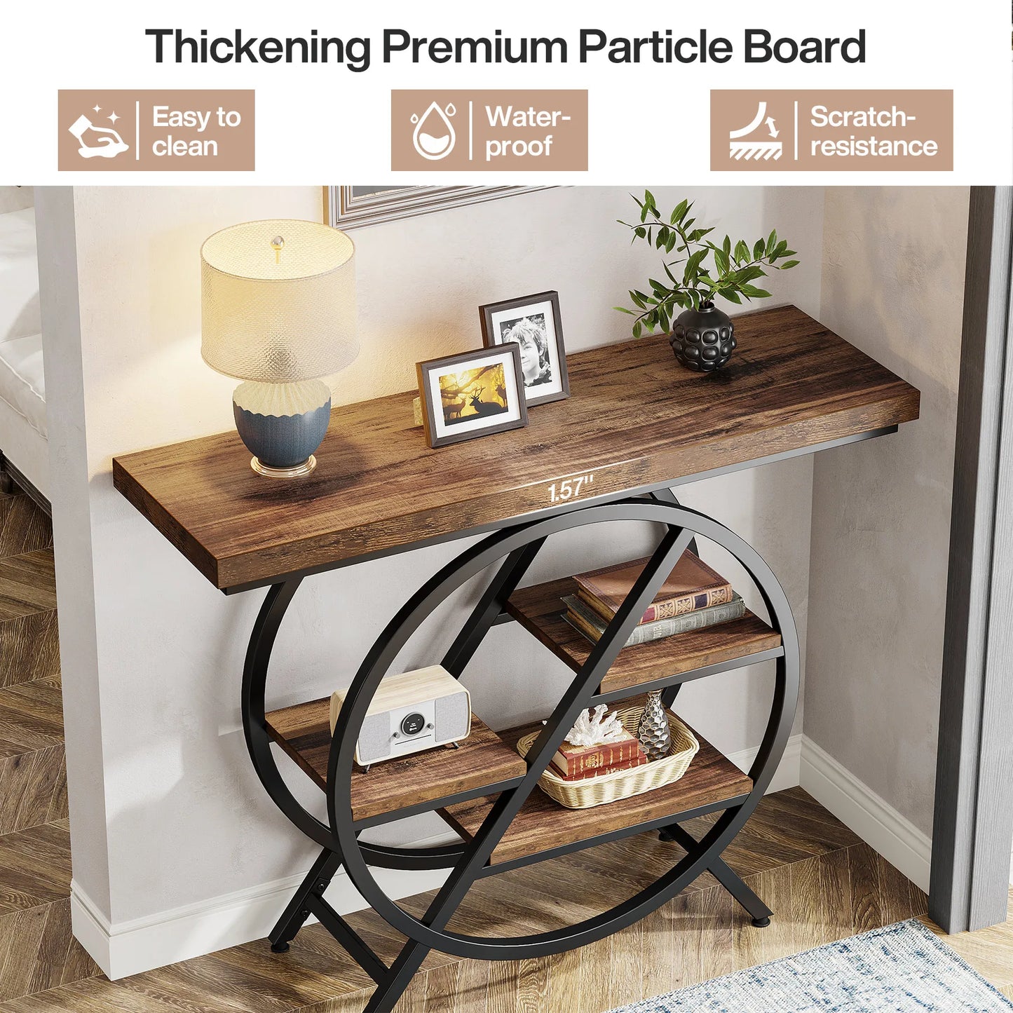 Entryway Table With Thickened Tabletop
