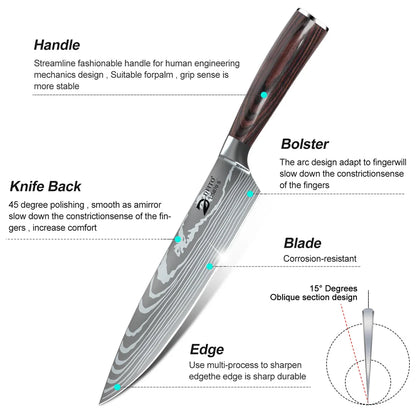Knife Damascus Stainless Steel