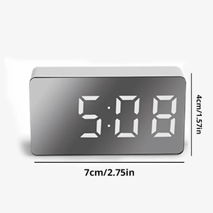 Mirror Table Alarm Clock Home Decor
