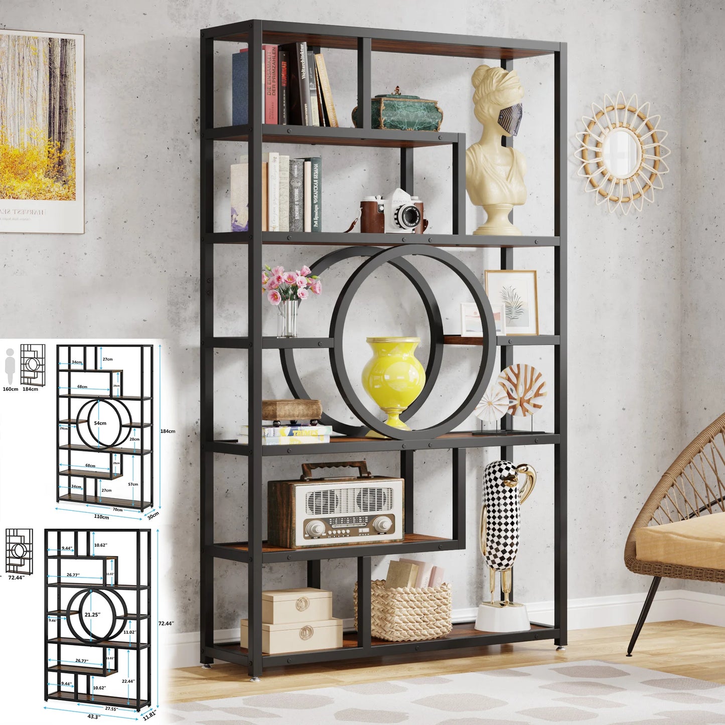 Bookshelf 5 Tier Bookcase