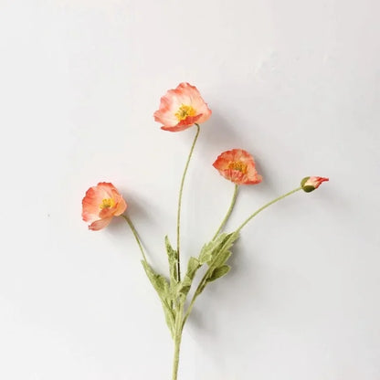 Artificial Flowers Bouquet Poppy Fake Flowers