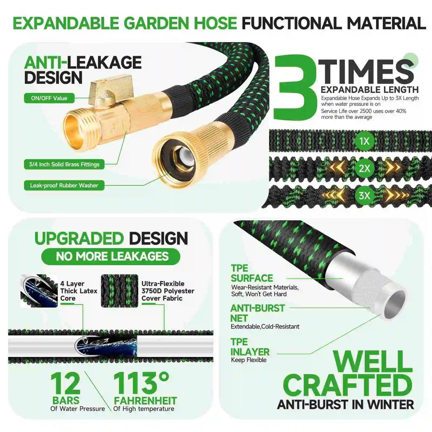 Expandable Water Hose Flexible Magic Garden Hose