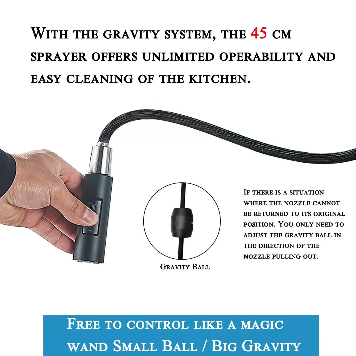 Black Pull Out Sensor Kitchen Faucet
