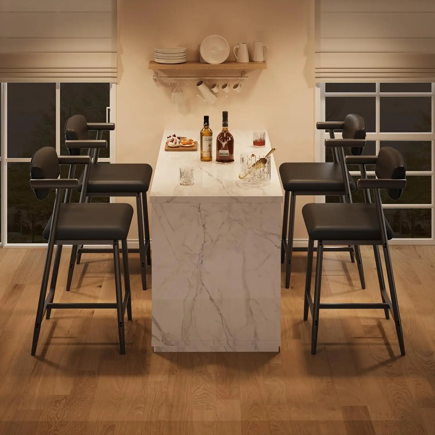 2PCS Modern Bar Stools