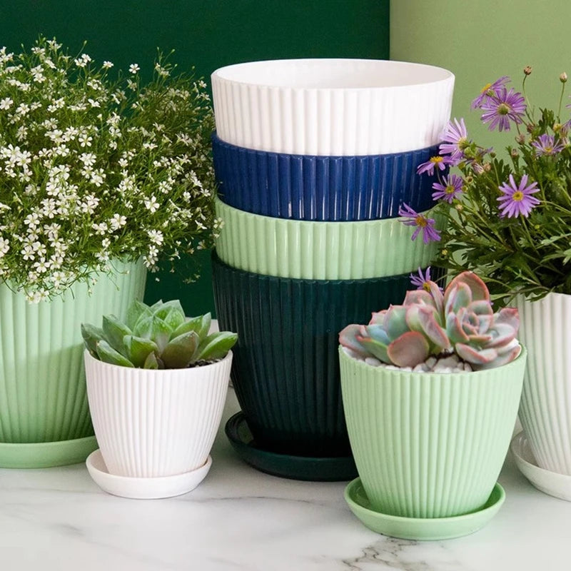 Plastic Planters Round Plant Pots