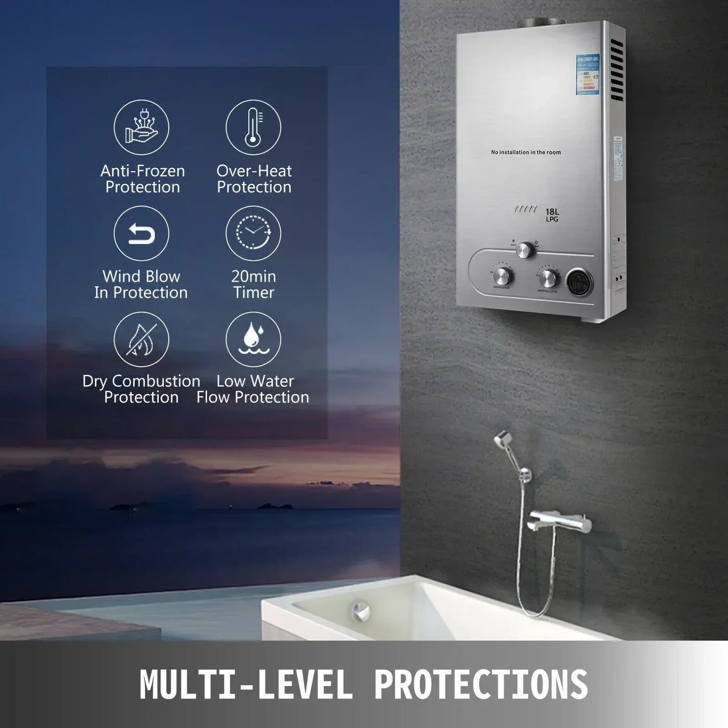 Propane Gas Tankless Water Heater