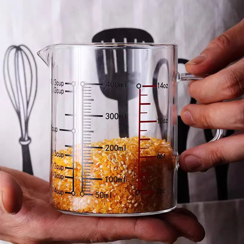 Glass Measuring Cup With Wood Lid
