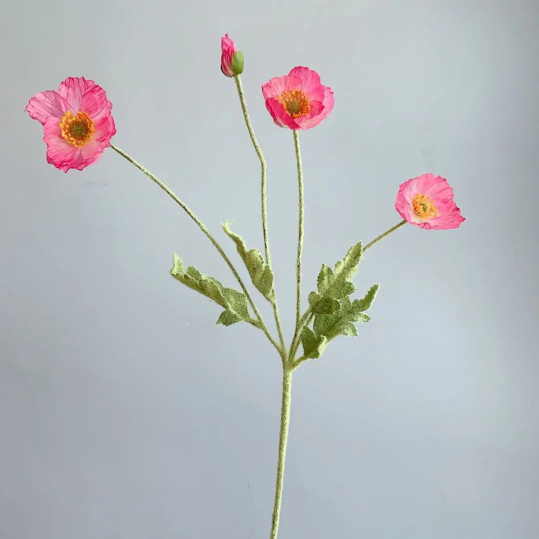 Artificial Flowers Bouquet Poppy Fake Flowers