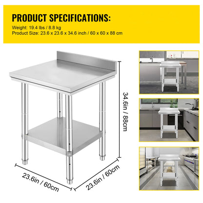 Stainless Steel Kitchen Work Bench
